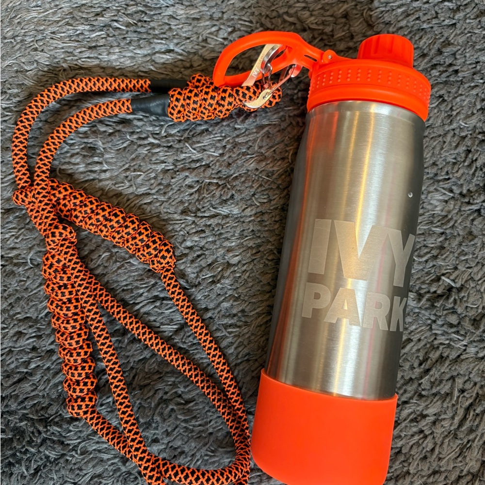 IVY PARK Stainless Steel Bottle with Neon Orange Accents